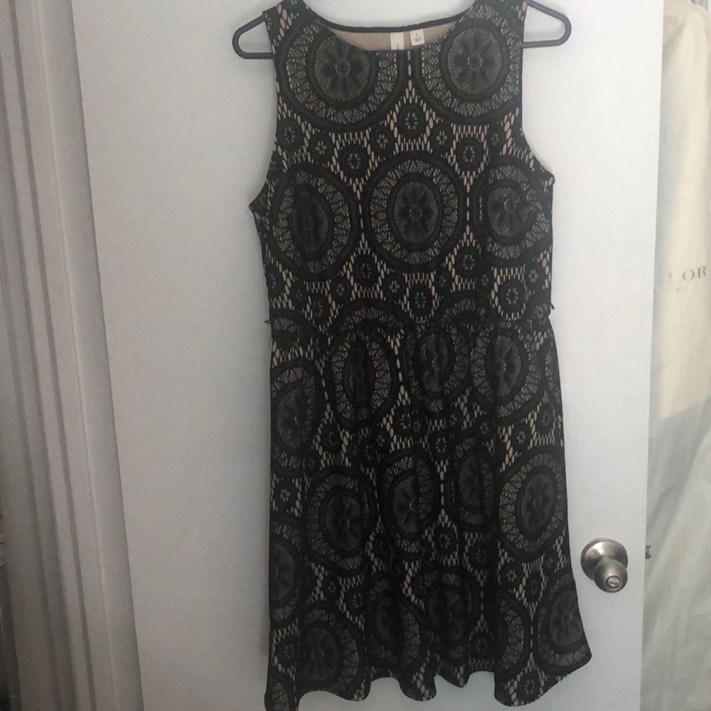 Black lace overlay dress
